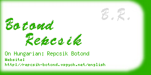 botond repcsik business card